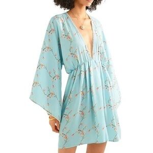 NEW Celia Dragouni Floral Kimono Style Mini Dress
